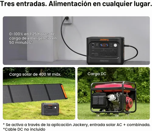 Vista 8 de Jackery Generador Solar 1000 Plus v2 200W Panel Solar