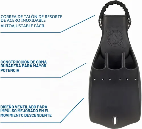 Vista 5 de Scuba Pro – Aletas Jet Negro