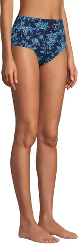 Vista 4 de Lands' End womens Tummy Control High Waisted Bikini Bottoms Marina de mar profundo jacobeo
