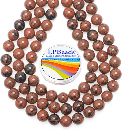 Vista 28 de LPBeads 100 Cuentas de 8mm Cuentas Redondas Naturales de Chakra, Cuentas Sueltas de Piedra Preciosa Redondas para Hacer Joyas con Cordón Elástico