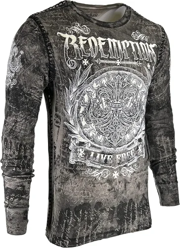 Vista 4 de Archaic by Affliction - Camisa térmica para hombre, color azul marino
