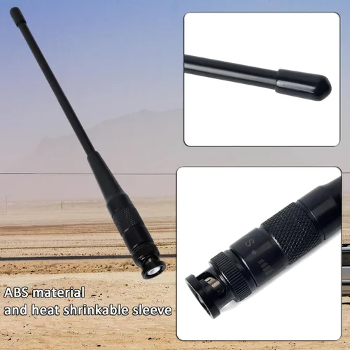 Vista 5 de Antena BNC HYS-701N de doble banda VHF/UHF 2M 70CM Antena para ICOM IC-A14 IC-V8 Vertex HX300 HX320 Kenwood TK100 TK200 Radio de mano (3 unidades)