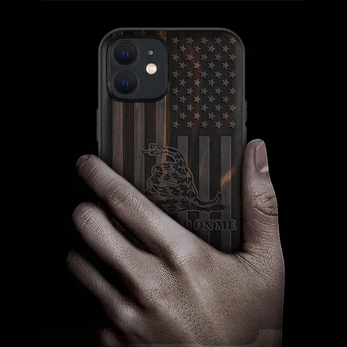 Vista 2 de Carveit Funda magnética de madera para iPhone 12 [madera real dura y TPU suave] a prueba de golpes, funda de madera única y elegante compatible