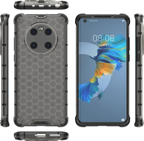Vista 239 de Pzwoxukhov Funda compatible con Huawei Nova 3i, compatible con Huawei P Smart+ 2018 Honeycomb Anti-Drop Shock-Absorbing Case Negro