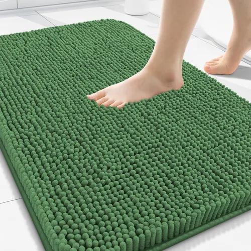 Vista 164 de Arotive Alfombras de baño de felpilla extrasuaves y absorbentes, de 24 x 16 pulgadas, lavables a máquina, parte trasera de goma antideslizante