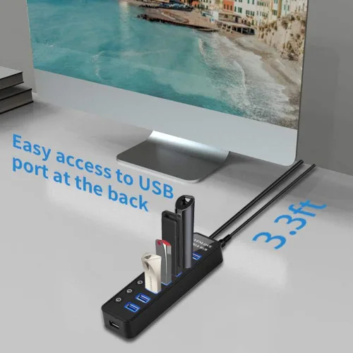 Vista 5 de Multi Puerto USB Hub.