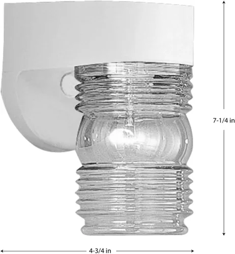 Vista 11 de Progress Lighting P5612-30 Policarbonato al aire libre, 4-3/4-Inch Ancho x 7-1/4-Inch Altura, Blanco
