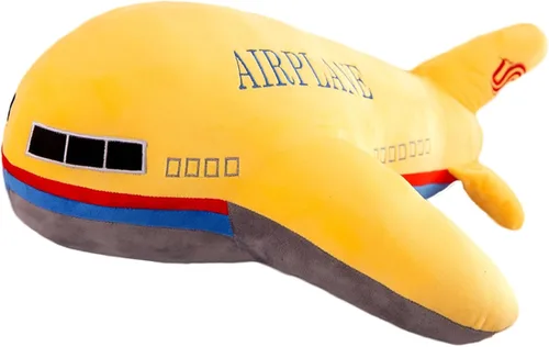 Vista 9 de zhidiloveyou Almohada de peluche azul de avión de 15.7 pulgadas, regalo para niños