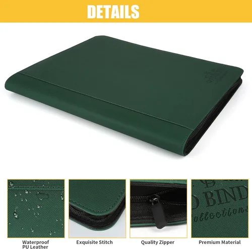 Vista 3 de Carpeta Toploader CARDBINDER, Estuches Duros Toploader, Fundas de 4 Bolsillos para hasta 128 Tarjetas. Carpeta de Tarjetas Toploader con Fundas