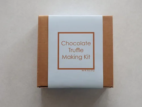 Vista 6 de Kit de fabricación de trufas de chocolate (idea de regalo, actividad de bricolaje, introducción fácil al arte de hacer chocolate). Diversión