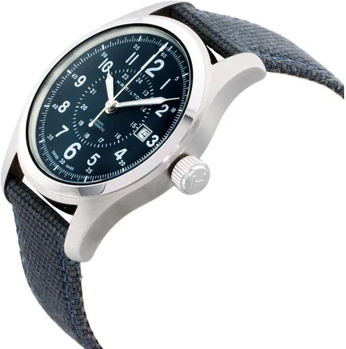 Vista 3 de Hamilton Reloj automático H70605943 Khaki Field de 1.654in para hombre, Azul