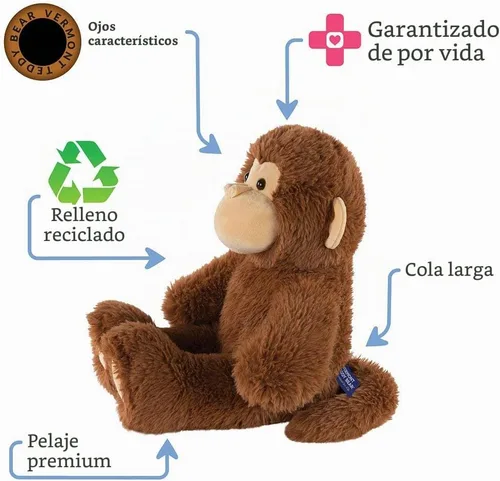 Vista 2 de Vermont Teddy Bear Mono de peluche 18" USA Bear Hospital Care