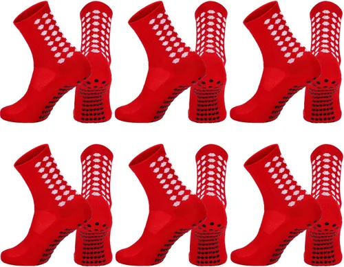 Vista 14 de Elfcool Calcetines de fútbol con agarre, 4/6 pares de almohadillas antideslizantes de agarre atlético calcetines de fútbol para hombres y mujeres