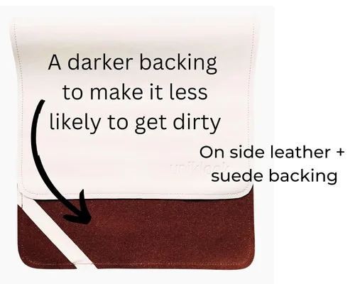 Vista 6 de UNIKLOOK Cambiador portátil de cuero - Cuero vegano - Cambiador de bebé de viaje - Estación de cambio de pañales portátil multiusos impermeable 14 x