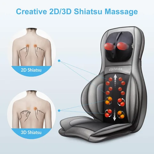 Vista 3 de COMFIER Masajeador de cuello y espalda Shiatsu y masajeador de cuero cabelludo