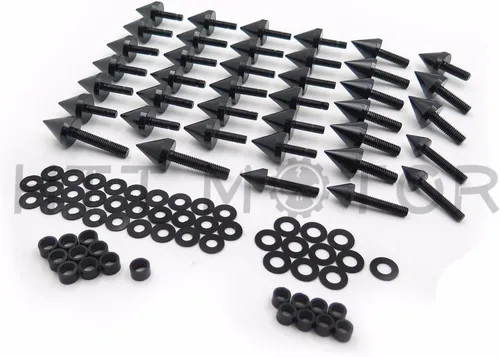Vista 5 de XKMT-Kit de tornillos de carenado de punta negra compatible con YZF-R6S 2003, 2004, 2005, 2006, 2007, 2007, 2007, 2008, 2009, 2010 [B00YWCANZY]