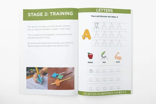 Vista 7 de Bright Autism Trace & Learn to Write Workbook – Fun Tracing Practice for Lines, Shapes, Numbers & Letters Preschool Handwriting Workbook to Build
