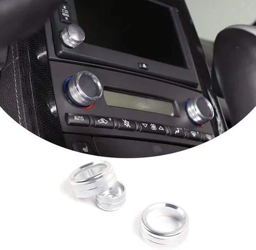 Vista 9 de PIUGILH Cubierta de perilla de ajuste de volumen de aire acondicionado para Corvette C6 2007-2013, accesorios interiores, cubierta de aluminio