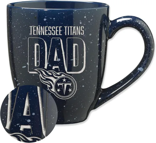Vista 49 de Rico Industries NFL Football #1 Dad 16 oz Team Color Laser Engraved Ceramic Coffee Mug