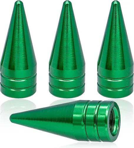 Vista 21 de 4 piezas de tapas de válvula de rueda con forma de punta, válvula de rueda de aleación de aluminio con punta, cubiertas universales de válvula