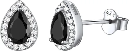 Vista 53 de ChicSilver Aretes de piedra natal para mujer de plata de ley 925