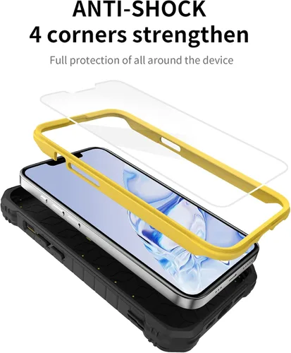 Vista 2 de Funda para Apple iPhone 13 Pro (no iPhone 13), protección de grado militar a prueba de golpes con protector de pantalla HD de vidrio templado