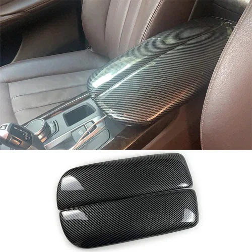 Vista 8 de para BMW Serie 3 E90 E91 E92 E93 2006-2012 ABS Cubierta de Caja de Almacenamiento de Cubierta de Tapa de Consola de Coche de Fibra de Carbono