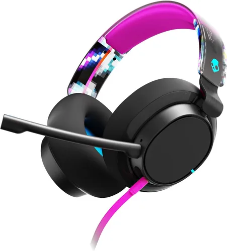 Vista 2 de Auriculares para videojuegos Skullcandy SLYR Pro multiplataforma con cable, micrófono removible, diseño liviano, almohadillas de espuma