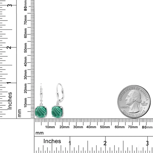 Vista 56 de Gem Stone King Aretes colgantes de plata de ley 925 de 0.315 pulgadas para mujer