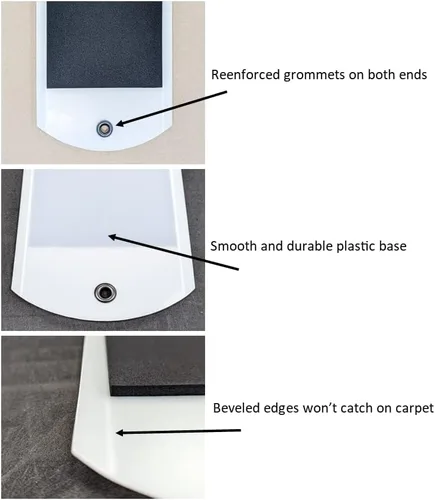 Vista 3 de Toboganes profesionales para muebles, 4 pies de longitud (dos diapositivas por juego)