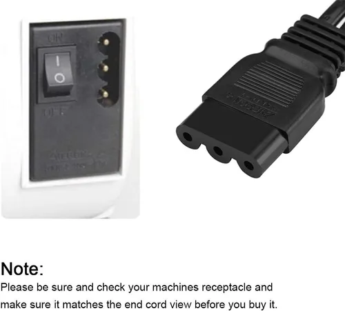 Vista 8 de Pedal de control de pie, pedal de control de pie universal para máquina de coser para el hogar con cable de alimentación de repuesto para JANOME2049