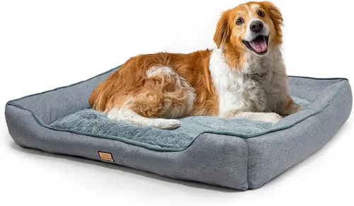 Vista 10 de Cama pequeña para perros de 26 pulgadas, sofá lavable de felpa para perros y gatos pequeños, cama rectangular suave para cachorros con base