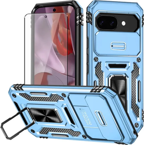 Vista 20 de Funda para Pixel 6a, Google Pixel 6A con protector de pantalla HD, [grado militar de 16 pies probada en caídas], anillo protector a prueba de golpes