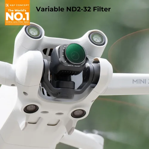 Vista 2 de K&F Concept Mini 3 Pro Variable ND2-32 (1-5 Stop) Filtro ND compatible con DJI Mini 3 Pro, 28 accesorios Mini 3 Pro multicapa