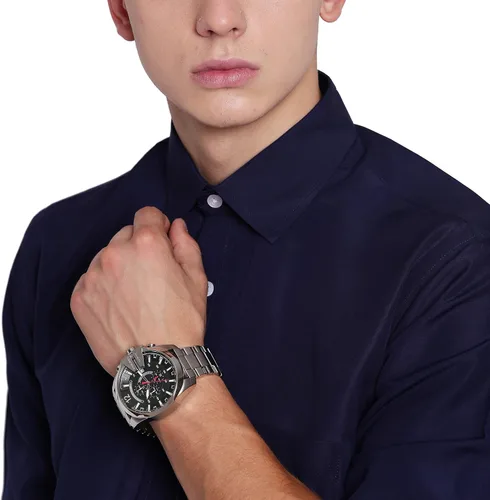Vista 5 de Diesel Mega Chief - Reloj de cuarzo con cronógrafo de acero inoxidable para hombre
