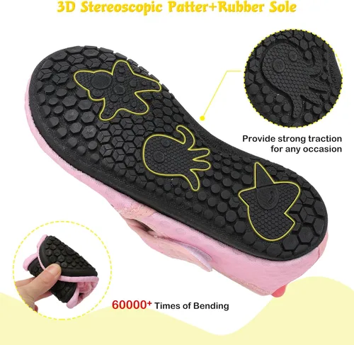 Vista 5 de LeIsfIt Zapatos de agua para niños y niñas, zapatos de playa para bebés, calcetines acuáticos antideslizantes para niños