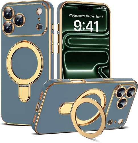Vista 177 de Funda compatible con iPhone 12 con soporte de anillo magnético invisible [compatible con Mag-Safe] [Protector completo de lente de cámara] Funda