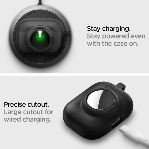 Vista 7 de Spigen Tag Armor Duo diseñado para AirPods Pro (2019) y para AirTag Cover Protección sólida de doble capa, almacenamiento para Air Tag Tracker