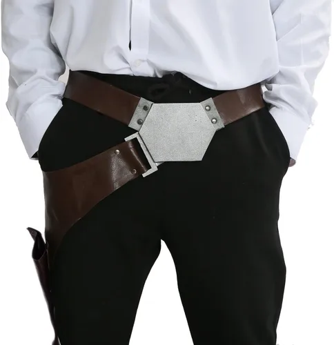 Vista 2 de Cinturón de Han Solo Xcoser, accesorios para disfraces de Halloween