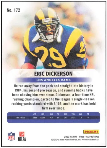 Vista 2 de Eric Dickerson 2023 Panini Prestige #172 NM+-MT NFL Football LA Rams