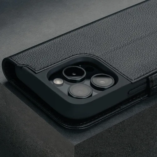 Vista 5 de TORRO Funda de cuero prémium compatible con iPhone 16 Pro Max de 6.9 pulgadas, funda de piel auténtica tipo cartera con función atril y ranuras