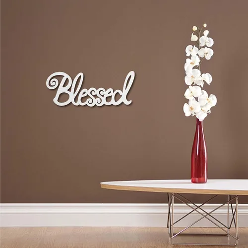 Vista 7 de CREATCABIN Letrero de madera con texto en inglés «Blessed» para decoración de pared, letras recortadas con láser, sin terminar, rústico, decorativo