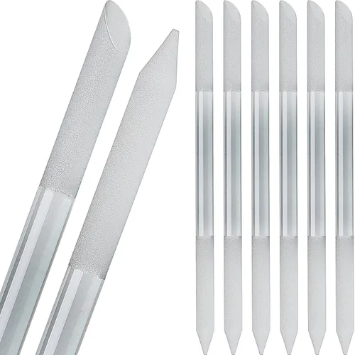 Vista 10 de Maitys Juego de 6 piezas de vidrio para cutículas de vidrio, juego de limas de uñas de cristal de doble cara, herramientas de precisión