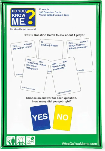 Vista 5 de ¿Conoces Me? Paquete de Expansión - Diseñado para agregarse al juego principal ¿Conoces Me?
