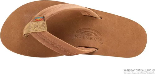 Vista 3 de Rainbow Sandals Cuero de lujo para hombre, soporte de arco de una sola capa