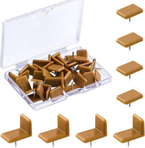 Vista 9 de Maitys Tapones de plástico para cajones y toboganes, para reparar cómodas, forma cuadrada y en L (30 piezas)