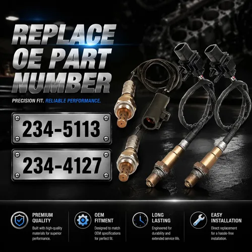 Vista 2 de Sensores de oxígeno para Ford 2014-2009 Van 4.6l 2 pares aguas arriba aguas abajo #234-4127,234-5113 2 pares de sensores O2 para Ford Van 4.6l