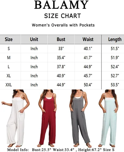 Vista 6 de Overoles para mujer, overoles para mujer, casual, pierna ancha, elástico, holgado, con bolsillos