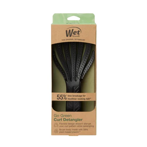 Vista 12 de Wet Brush Go Green Cepillo desenredante para rizos, negro, cerdas desenredantes IntelliFlex ultrasuaves que se deslizan a través de los enredos