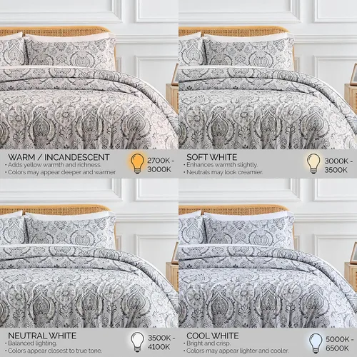 Vista 8 de Southshore Fine Linens - Juego de fundas para edredón de gran tamaño, 3 piezas 22 - Boho Paisley Azul Ceniza